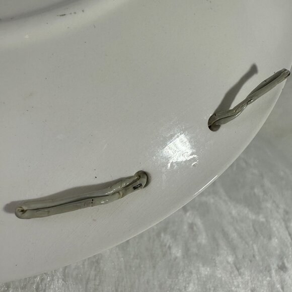 Vintage Lefton Woven Handle Round Serving Plate Americana cake/sandwich plate - Picture 6 of 10